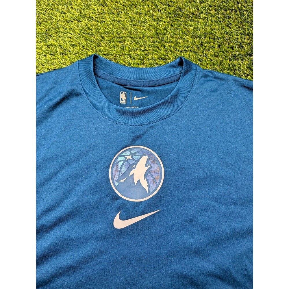 Nike Minnesota Timberwolves Long Sleeve Shooting Shirt City Edition M - Picture 2 of 7